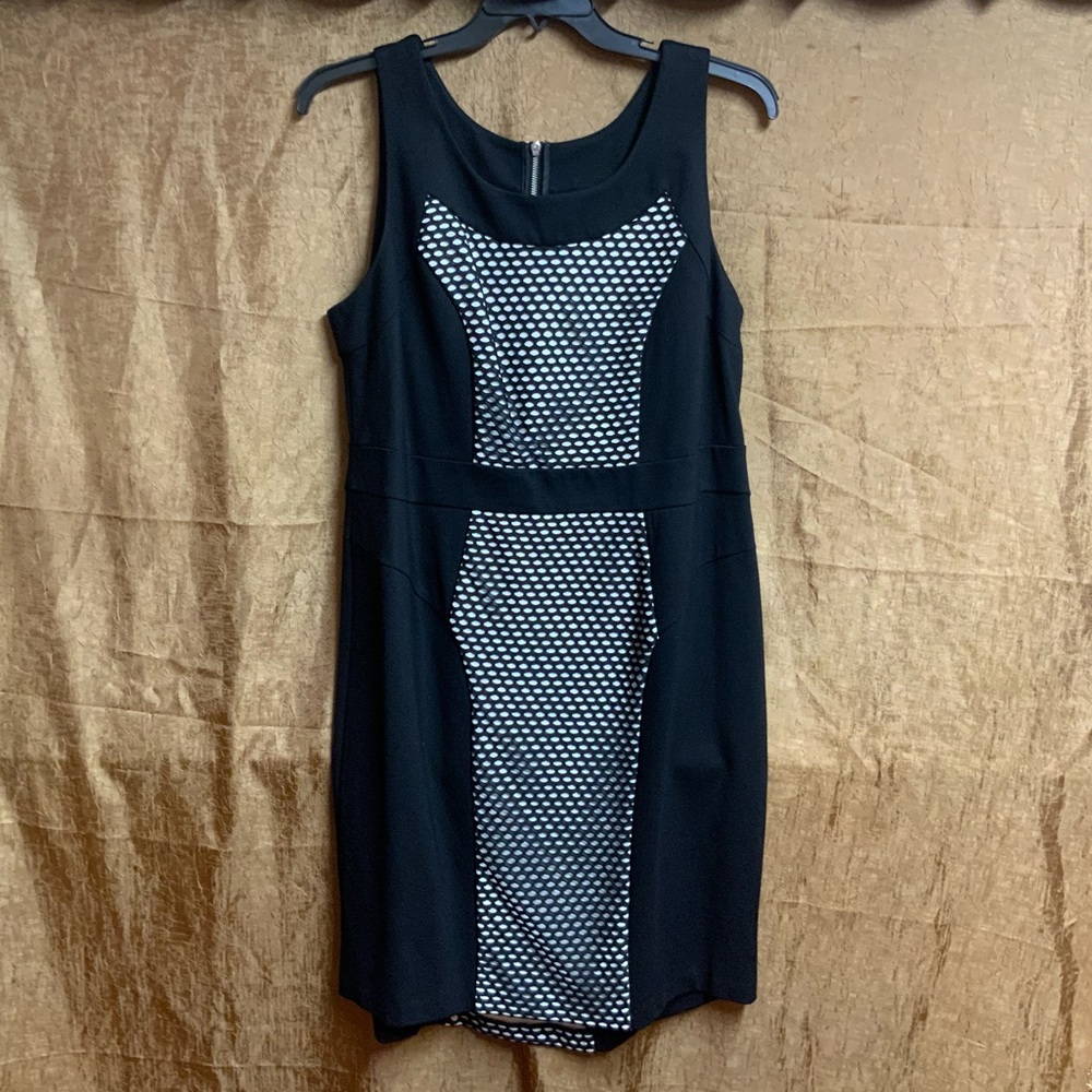 Lane Bryant black and white bodycon dress